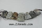 CTD822 Top drilled 20*30mm - 35*45mm trapezoid agate beads