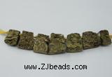 CTD823 Top drilled 20*30mm - 35*45mm trapezoid agate beads