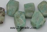 CTD826 Top drilled 15*20mm - 20*25mm freeform Russian amazonite beads