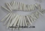 CTD827 Top drilled 5*20mm - 10*80mm stick sea urchin shell beads