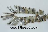 CTD830 15.5 inches 6*30mm - 7*65mm sticks montana agate beads