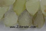 CTD931 Top drilled 13*18mm - 18*25mm freeform lemon quartz beads