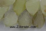 CTD931 Top drilled 13*18mm - 18*25mm freeform lemon quartz beads