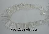 CTD936 Top drilled 6*15mm - 7*40mm wand A grade white crystal beads