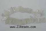 CTD937 Top drilled 6*20mm - 8*35mm sticks white crystal beads