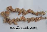 CTD947 Top drilled 10*15mm - 15*25mm nuggets plated druzy agate beads