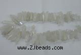 CTD957 Top drilled 8*20mm - 10*35mm nuggets AB-color white crystal beads