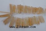 CTD969 Top drilled 6*25mm - 8*65mm sticks red quartz beads