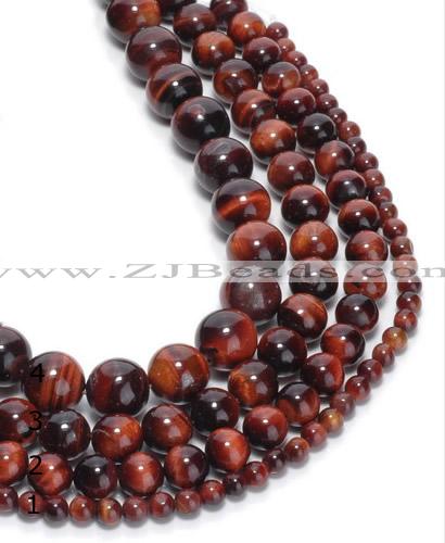 CTE01 15 inches round red tiger eye gemstone beads wholesale