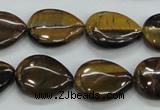 CTE100 15.5 inches 13*18mm flat teardrop yellow tiger eye beads