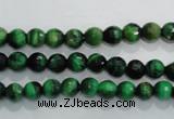 CTE1011 15.5 inches 6mm faceted round dyed green tiger eye beads