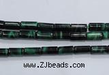 CTE1027 15.5 inches 4*8mm tube dyed green tiger eye beads wholesale