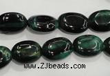 CTE1041 15.5 inches 10*14mm oval dyed green tiger eye beads