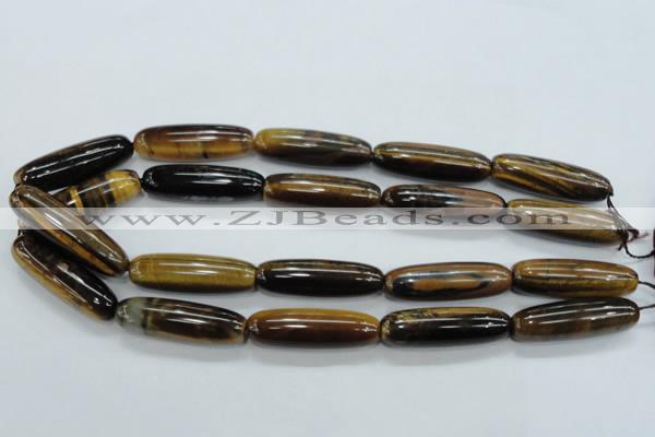 CTE115 15.5 inches 12*40mm cylinder yellow tiger eye beads wholesale