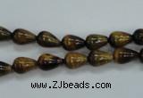 CTE120 15.5 inches 6*8mm teardrop yellow tiger eye beads wholesale