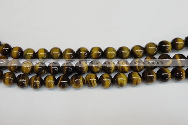 CTE1219 15.5 inches 8mm round AB+ grade yellow tiger eye beads