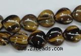 CTE122 15.5 inches 12*12mm heart yellow tiger eye beads wholesale