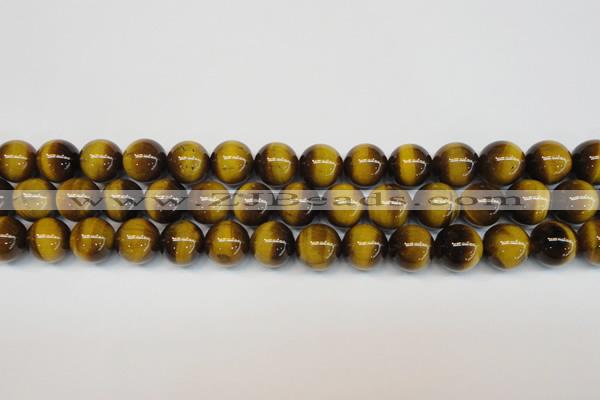 CTE1229 15.5 inches 12mm round A grade yellow tiger eye beads