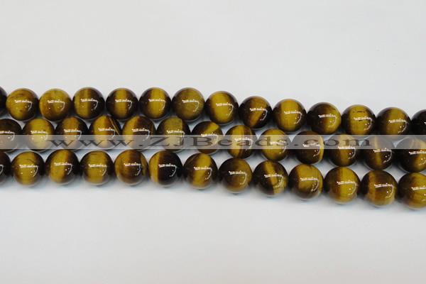 CTE1237 15.5 inches 12mm round A+ grade yellow tiger eye beads