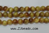 CTE127 15.5 inches 6mm round yellow tiger eye gemstone beads