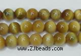 CTE128 15.5 inches 8mm round yellow tiger eye gemstone beads