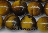 CTE1314 15.5 inches 14mm round B grade yellow tiger eye beads