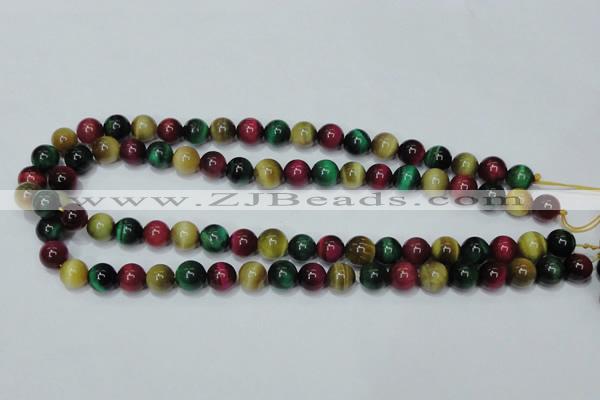 CTE134 15.5 inches 10mm round dyed tiger eye gemstone beads