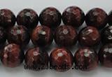 CTE1461 15.5 inches 6mm faceted round red tiger eye beads