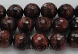 CTE1462 15.5 inches 8mm faceted round red tiger eye beads