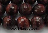 CTE1465 15.5 inches 14mm faceted round red tiger eye beads