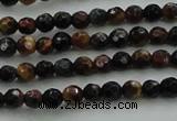 CTE1470 15.5 inches 4mm faceted round mixed tiger eye beads