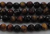 CTE1471 15.5 inches 6mm faceted round mixed tiger eye beads