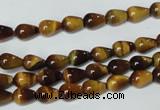 CTE150 15.5 inches 5*8mm teardrop yellow tiger eye gemstone beads