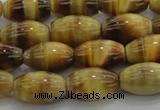 CTE1516 15.5 inches 8*12mm rice golden tiger eye beads wholesale
