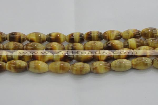 CTE1518 15.5 inches 12*16mm rice golden tiger eye beads wholesale