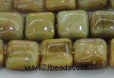 CTE1528 15.5 inches 14*14mm square golden tiger eye beads wholesale