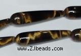 CTE154 15.5 inches 8*35mm teardrop yellow tiger eye gemstone beads
