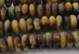 CTE1545 15.5 inches 4*6mm rondelle golden & blue tiger eye beads