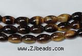 CTE157 15.5 inches 6*8mm rice yellow tiger eye gemstone beads