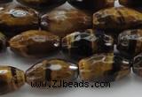 CTE1580 15.5 inches 8*12mm faceted rice yellow tiger eye beads