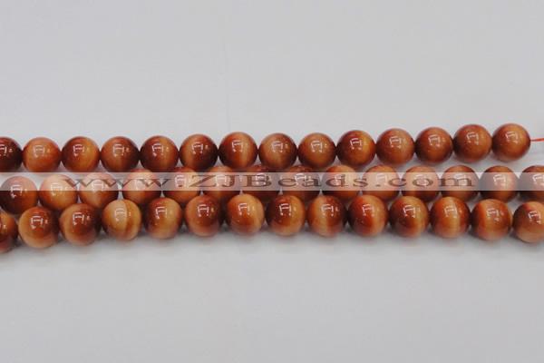 CTE1665 15.5 inches 14mm round sun orange tiger eye beads