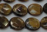 CTE1726 15.5 inches 14mm faceted coin yellow tiger eye beads