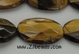 CTE1740 15.5 inches 18*25mm faceted oval yellow tiger eye beads