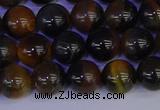 CTE1803 15.5 inches 10mm round blue iron tiger beads wholesale