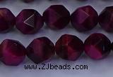 CTE1907 15.5 inches 8mm faceted nuggets red tiger eye beads