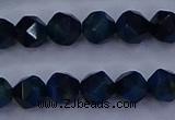 CTE1911 15.5 inches 6mm faceted nuggets blue tiger eye beads