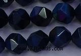 CTE1914 15.5 inches 12mm faceted nuggets blue tiger eye beads