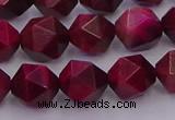 CTE1943 15.5 inches 10mm faceted nuggets red tiger eye beads