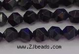 CTE1981 15.5 inches 6mm faceted nuggets blue tiger eye beads