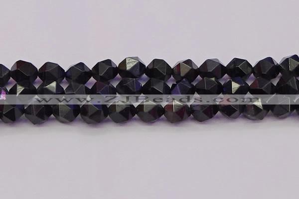 CTE1984 15.5 inches 12mm faceted nuggets blue tiger eye beads